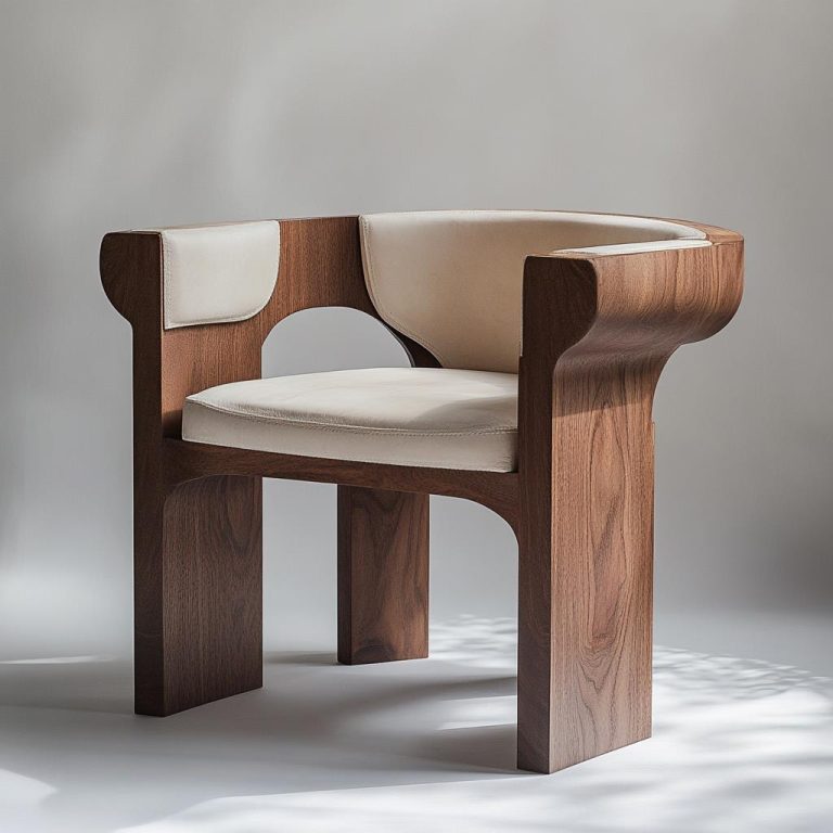 Over ons Moderne eetkamerstoel met slanke lijnen en minimalistisch design in neutrale kleur